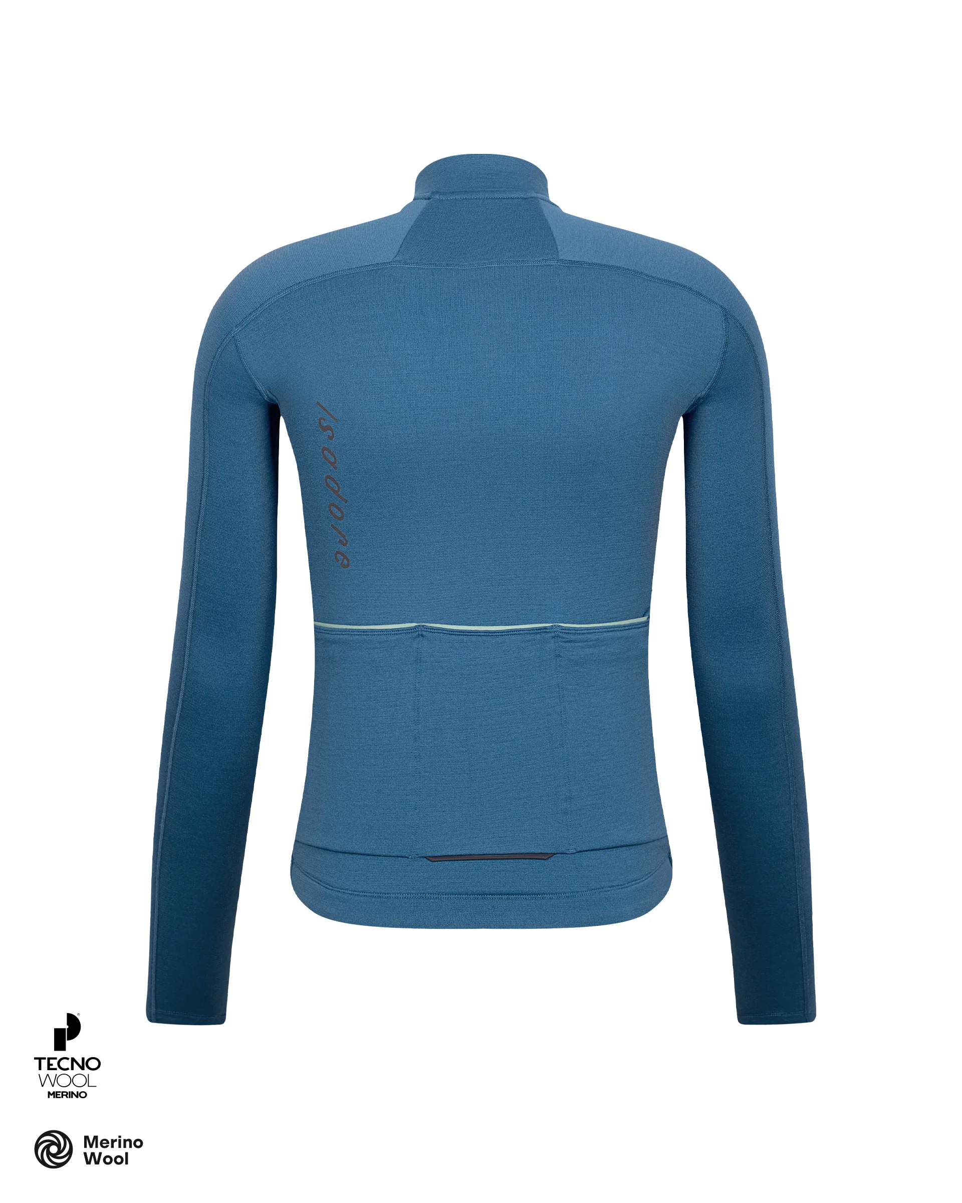 Isadore Signature Merino Tech Long Sleeve Jersey Teal - Image 3