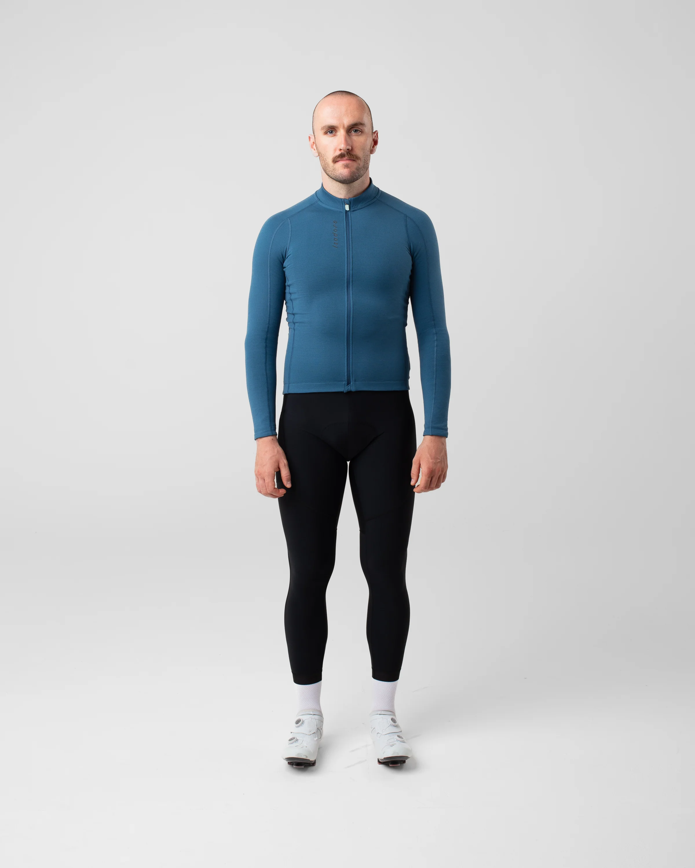 Isadore Signature Merino Tech Long Sleeve Jersey Teal - Image 7