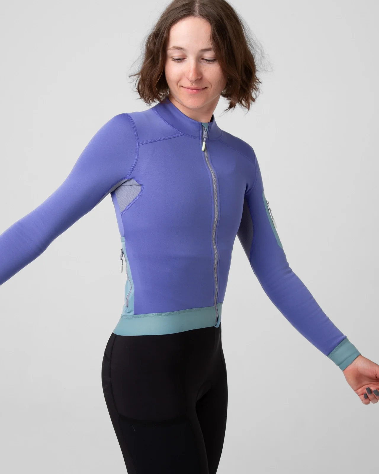 Isadore Women's Alternative Eco Fleece Long Sleeve Jersey Iris - Image 6